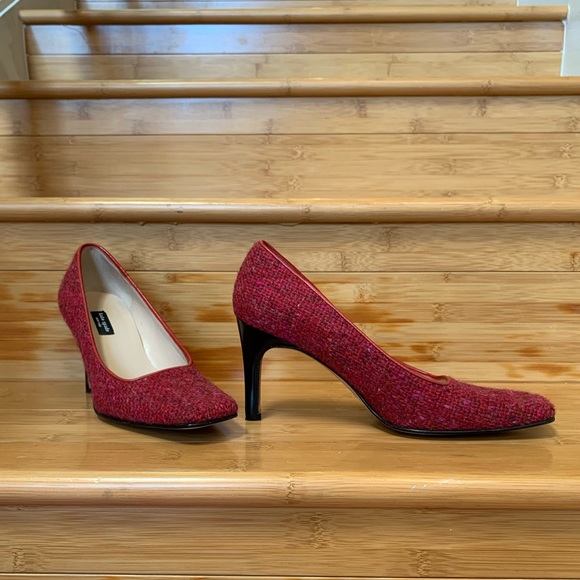 EUC KATE SPADE TWEED LEATHER PUMP - Picture 3 of 11